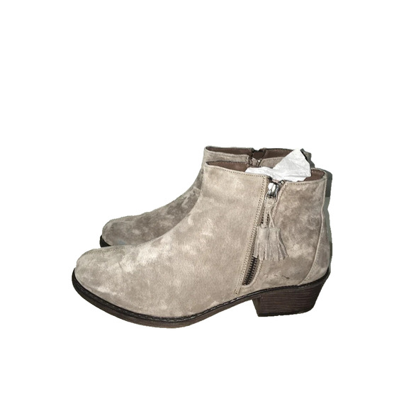 PROPET WOMEN'S REBEL SMOKED TAUPE LEATHER ANKLE BOOTS SIZE 10W (D) - Picture 3 of 6